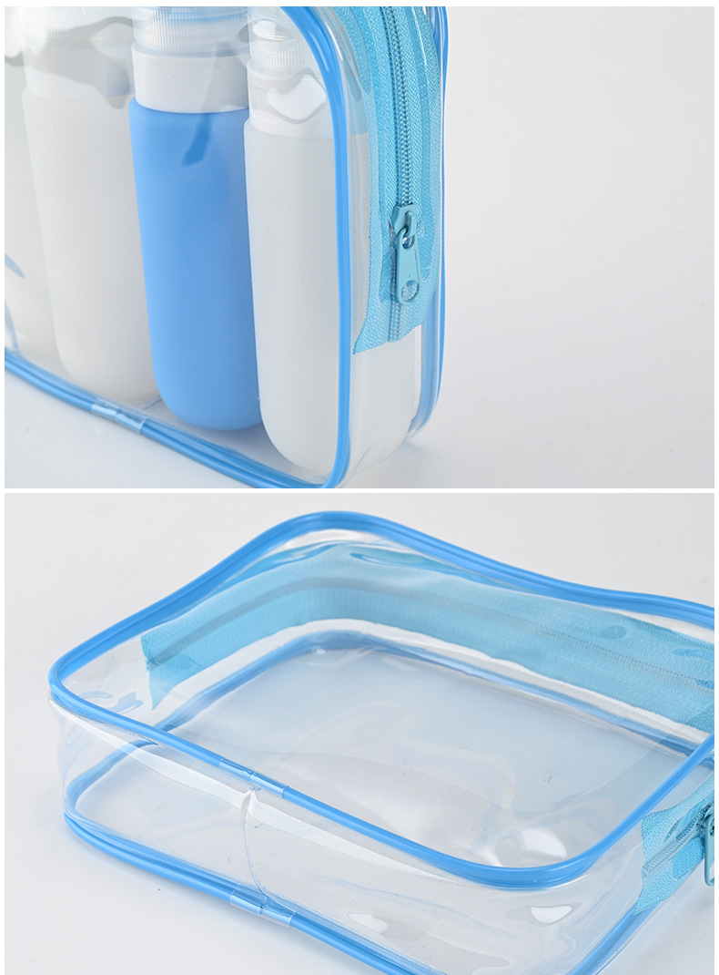 Transparent Cosmetic Bag, Multi-Color Bottle Organizer, Portable Travel Toiletry Bag, Pvc Large-Capacity Storage Bag, Manufacturer Wholesale