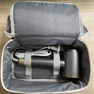 Hair Dryer Storage Bag, Curling Iron Storage Bag, Portable Multi-Pocket Travel Bag, Plaid Hair Dryer Bag