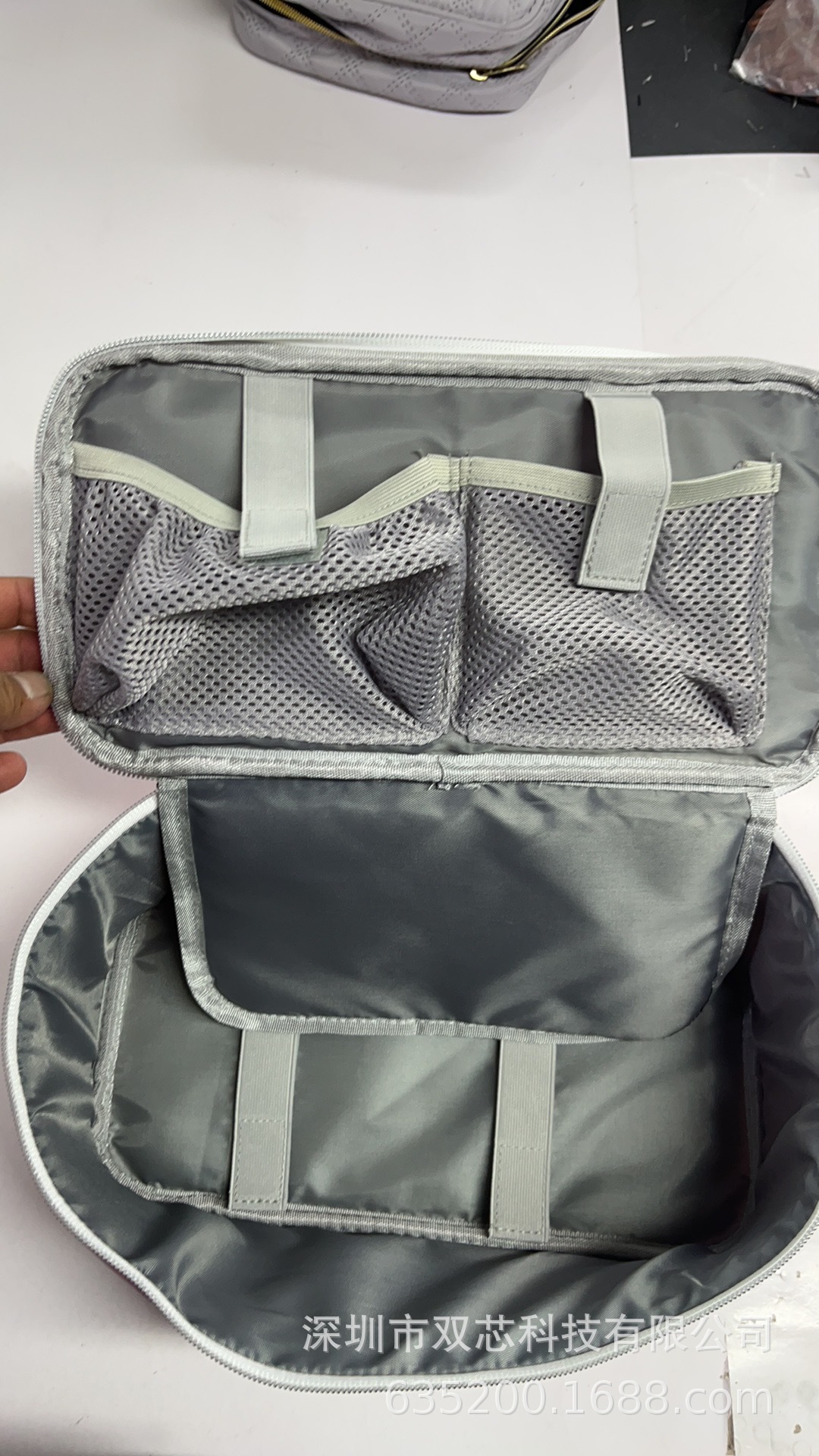 Hair Dryer Storage Bag, Curling Iron Storage Bag, Portable Multi-Pocket Travel Bag, Plaid Hair Dryer Bag