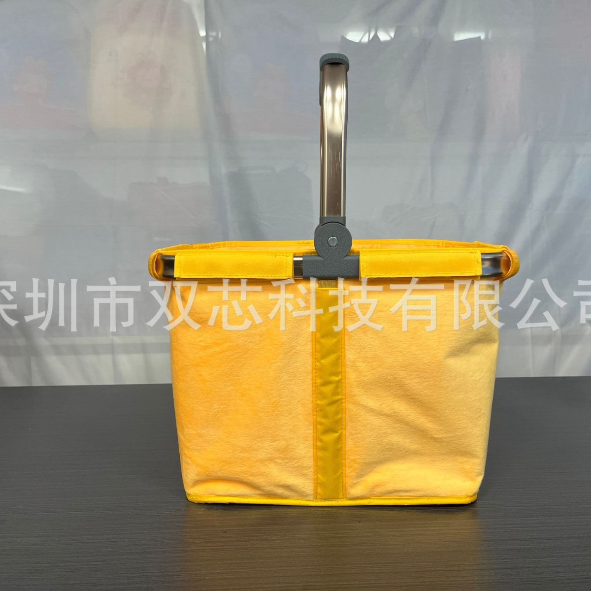Customized Plush Shopping Basket with Brand Logo Personalization, Foldable Shopping Basket Customization