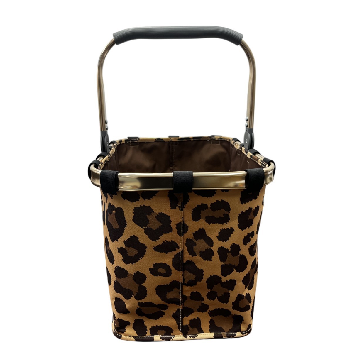 Large Capacity Pure Black Foldable Shopping Basket, Portable Picnic Bag for Outdoor Camping, Durable and Easy to Carry