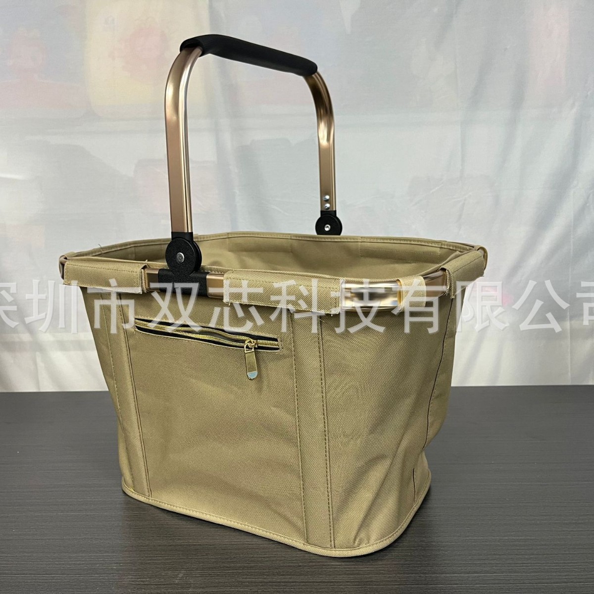 Large-Capacity Leopard-Print Shopping Basket, Portable Picnic Bag for Outdoor Camping, Durable and Easy to Carry