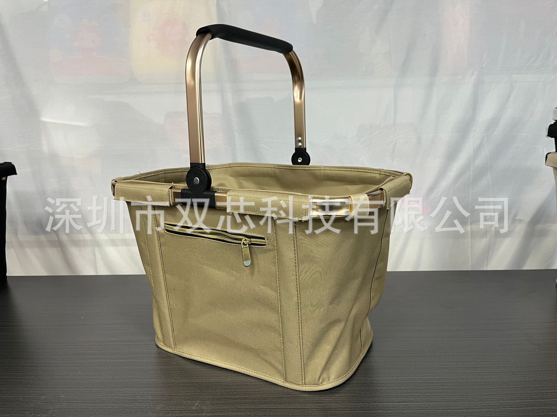 Large-Capacity Leopard-Print Shopping Basket, Portable Picnic Bag for Outdoor Camping, Durable and Easy to Carry