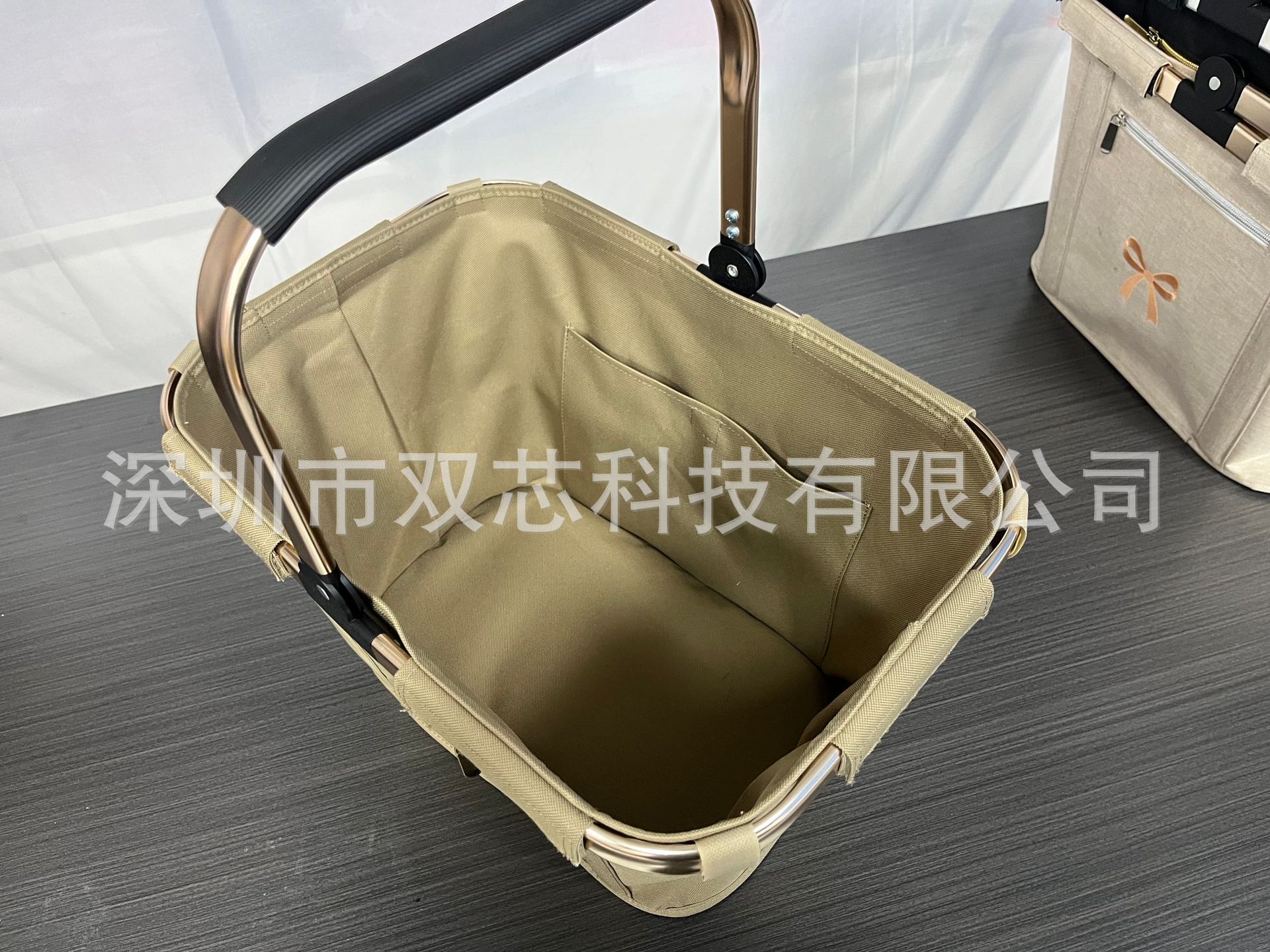 Large-Capacity Leopard-Print Shopping Basket, Portable Picnic Bag for Outdoor Camping, Durable and Easy to Carry