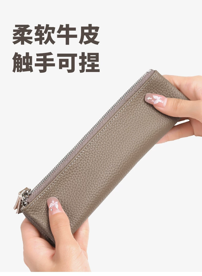 Genuine Leather Wallet for Women, New Large Capacity Coin Purse, Lightweight and Compact, Suitable for Banknotes