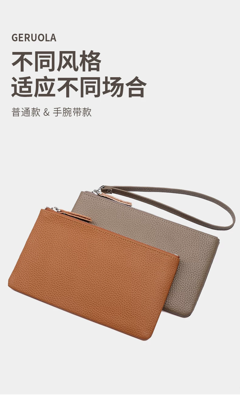 Genuine Leather Wallet for Women, New Large Capacity Coin Purse, Lightweight and Compact, Suitable for Banknotes