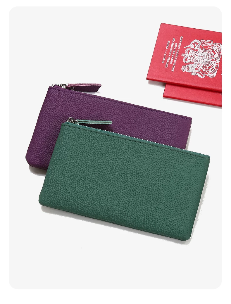 Genuine Leather Wallet for Women, New Large Capacity Coin Purse, Lightweight and Compact, Suitable for Banknotes