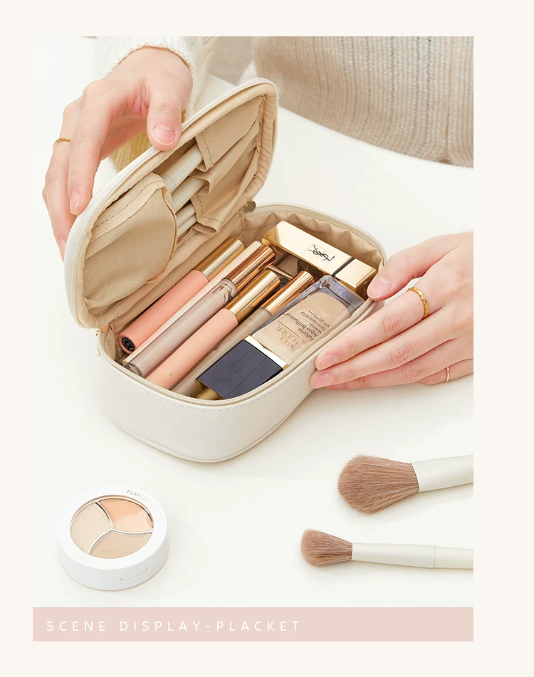 Cosmetic Bag, Portable Makeup Brush Holder, Makeup Case, Mini Cute 5-Piece Toiletry Bag for Travel