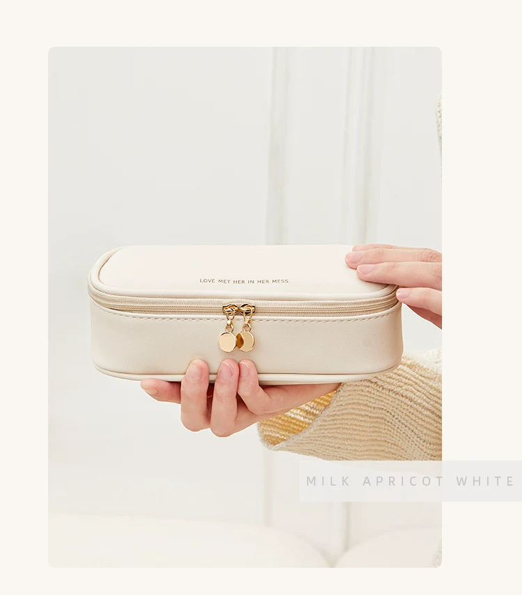 Cosmetic Bag, Portable Makeup Brush Holder, Makeup Case, Mini Cute 5-Piece Toiletry Bag for Travel