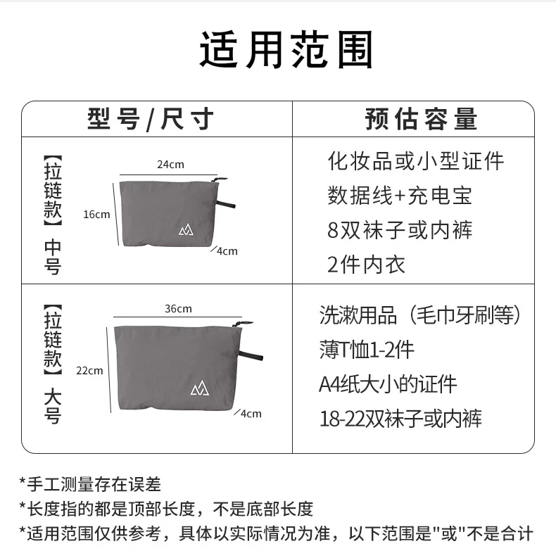 Outdoor Ultra-Light Water-Repellent Bag for Toiletries, Makeup, Portable Items, Documents, and Multi-Functional Travel Accessories