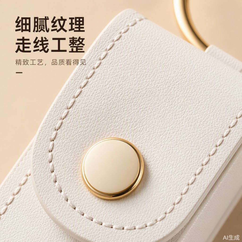 Exquisite pu leather lipstick pouch - portable keychain organizer - available in multiple colors - stylish lipstick case