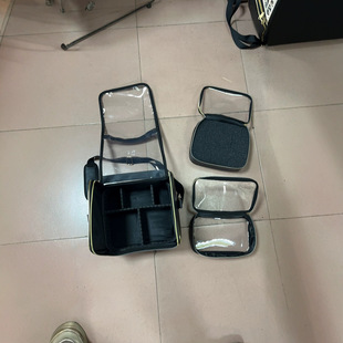 Pvc Transparent Toiletry Bag with Zipper, Pu Cosmetic Storage Packaging Bag, Printed Logo, Source for Dry and Wet Separation