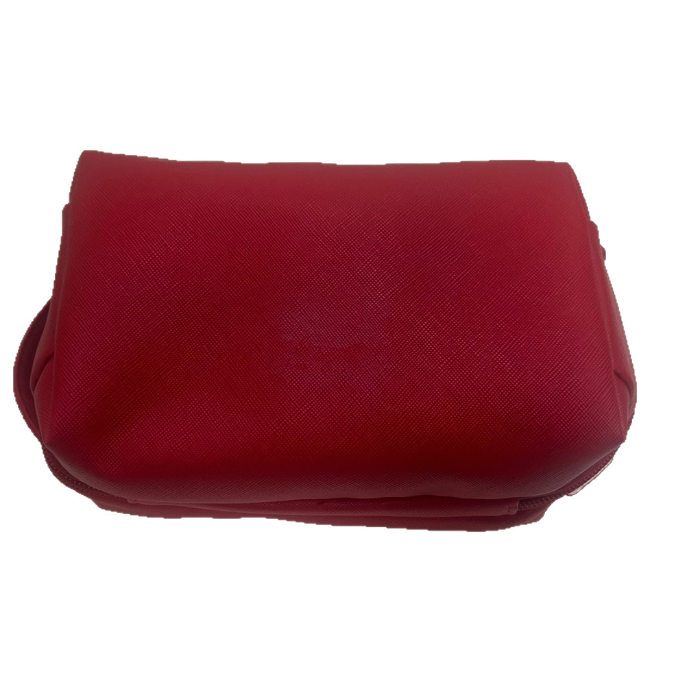 Sk Red Cosmetic Bag Storage Bag/Clutch Bag Beauty Makeup Storage Women's Bag Portable Beauty Box with Plaid Elements