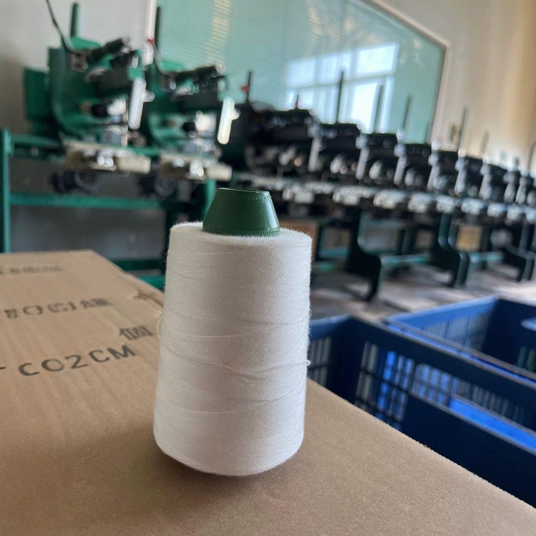 604 Sewing Thread White Pure Cotton Thread Dyed Thread Shenzhen Factory Direct Sale