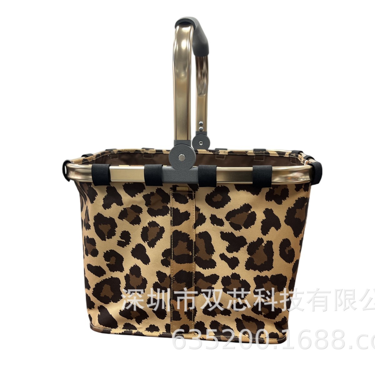 Large Capacity Grey Basket Bag Portable Picnic Bag Outdoor Camping Picnic Portable Belt Durable