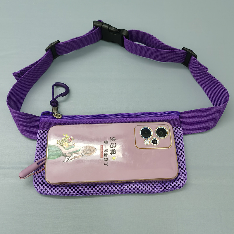 Hollow Breathable Learning Machine Crossbody Waist Bag Mesh Repeater Story Machine Listening Device Pouch Breathable and Lightweight