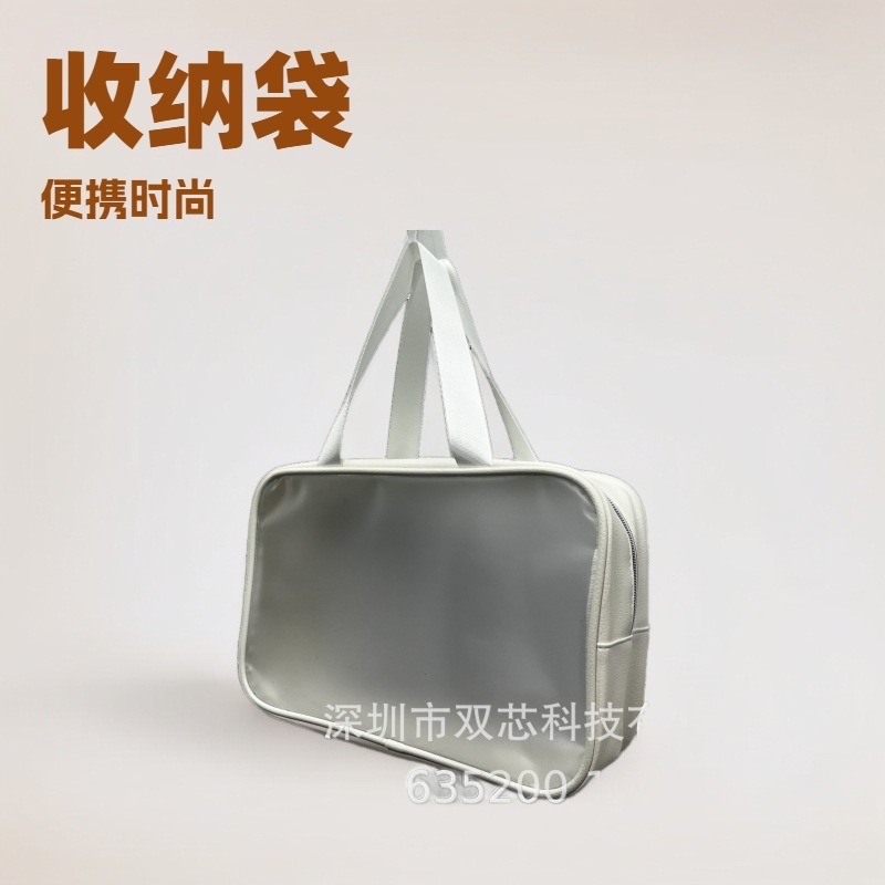 Transparent Cosmetic Bag Waterproof Portable Dry and Wet Separation Fitness Swimming Bag Cosmetics Storage Bag Transparent Design Travel