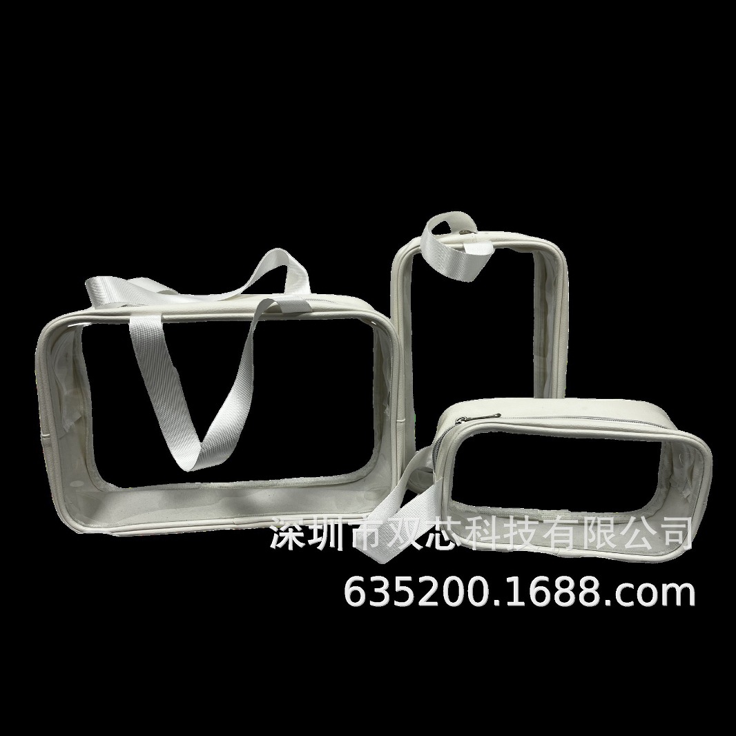Transparent Cosmetic Bag Waterproof Portable Dry and Wet Separation Fitness Swimming Bag Cosmetics Storage Bag Transparent Design Travel