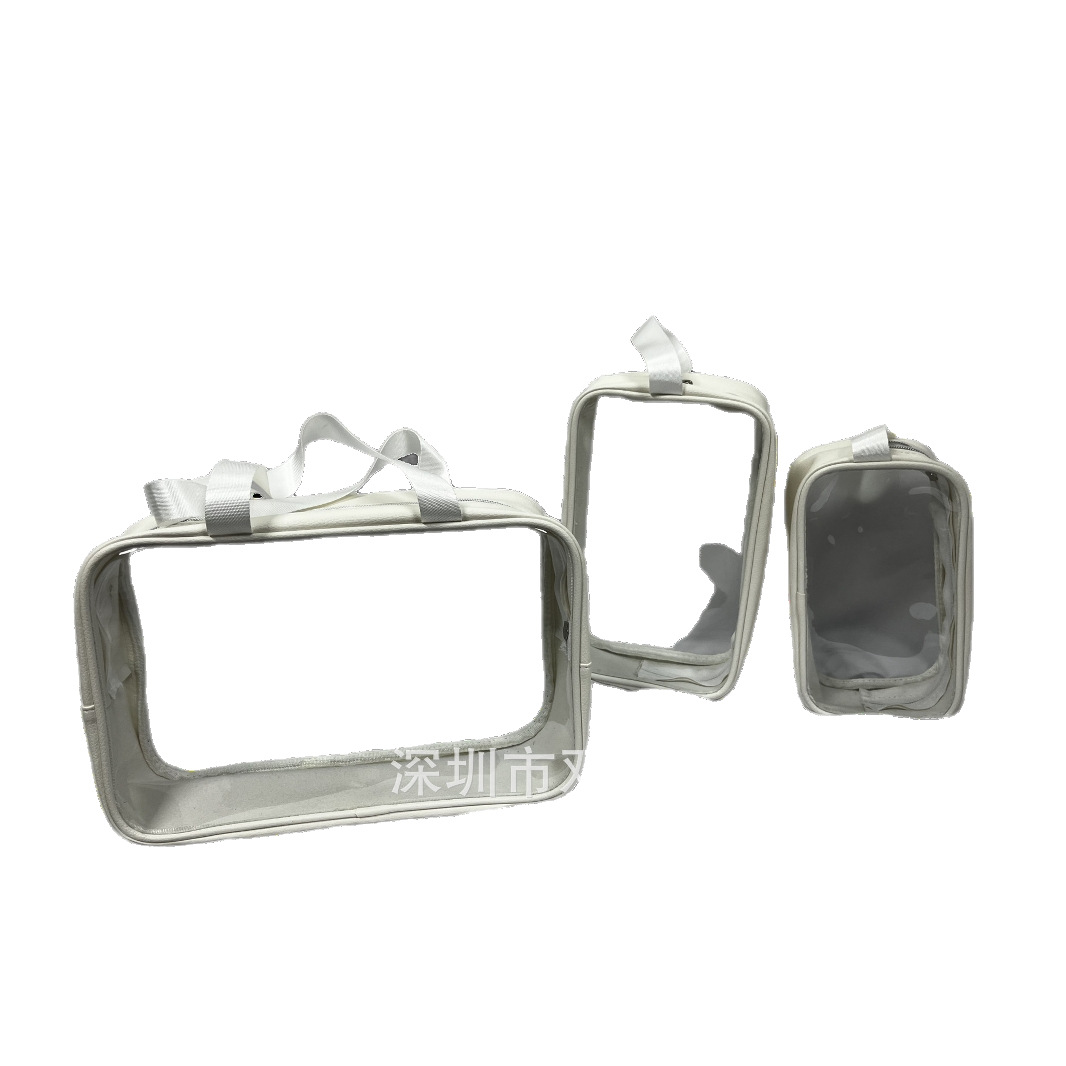 Transparent Cosmetic Bag Waterproof Portable Dry and Wet Separation Fitness Swimming Bag Cosmetics Storage Bag Transparent Design Travel