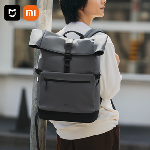 Xiaomi Mijia Backpack Rolled Edge Casual Backpack Large Capacity Computer Bag Travel Simple Business Bag Commuting Quilted Bag