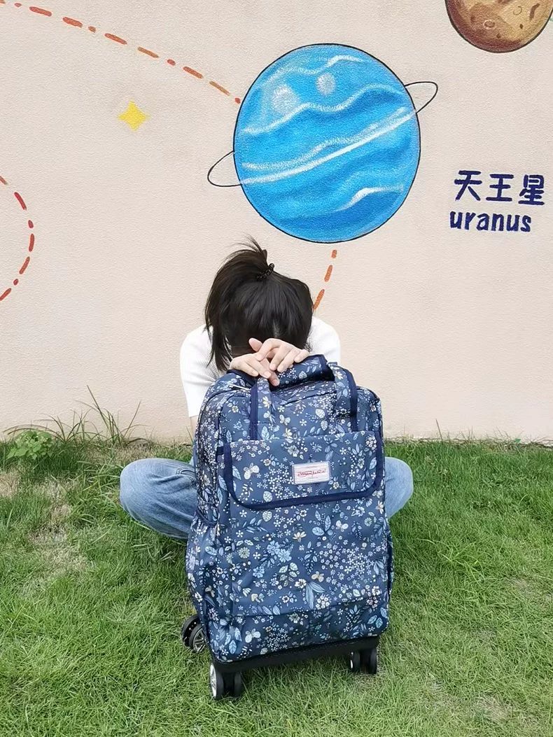 Universal Aircraft Wheel Stacked Trolley Bag Waterproof Fabric Portable Lightweight Travel Bag Trolley Short-Distance Travel Universal