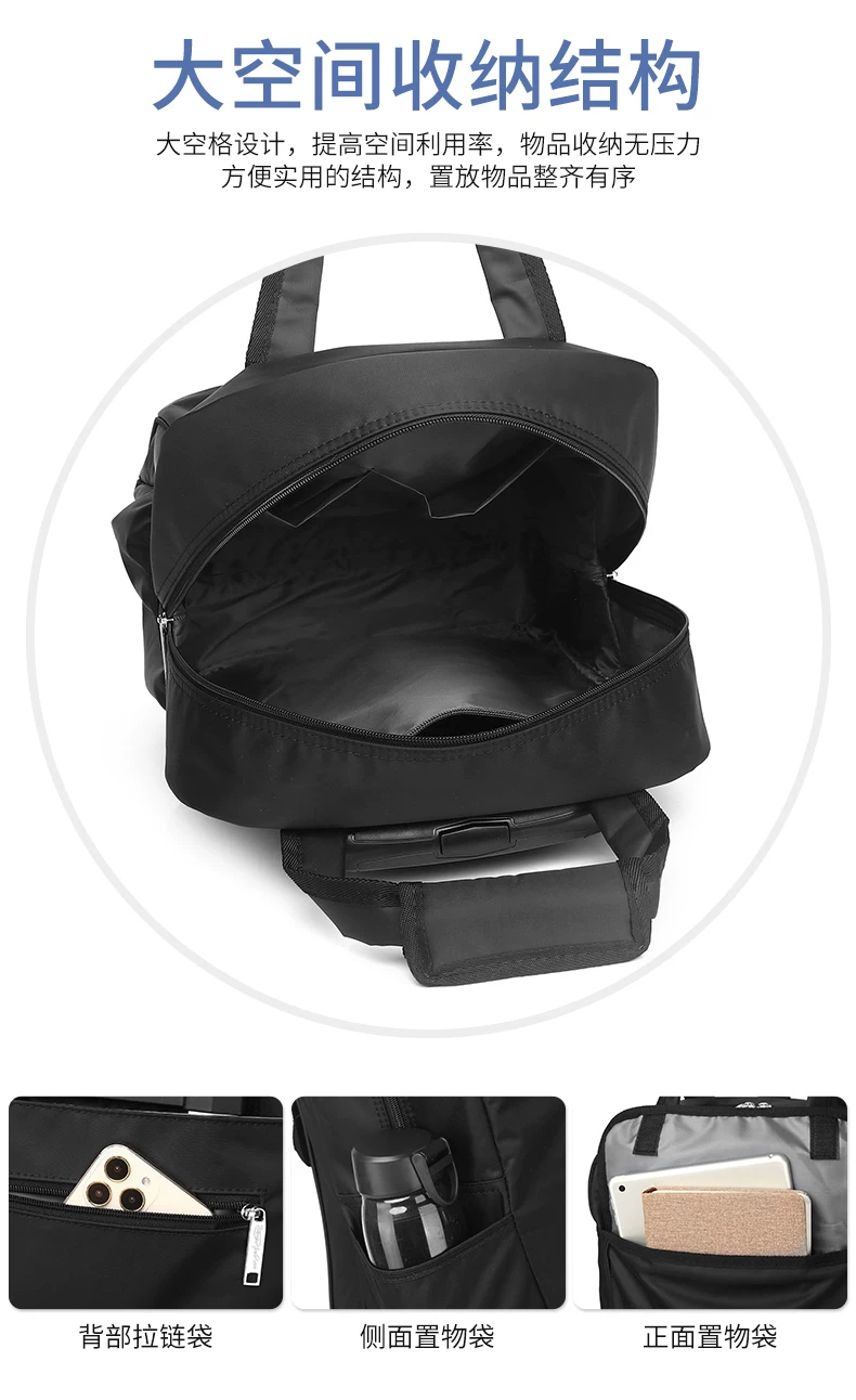Universal Aircraft Wheel Stacked Trolley Bag Waterproof Fabric Portable Lightweight Travel Bag Trolley Short-Distance Travel Universal