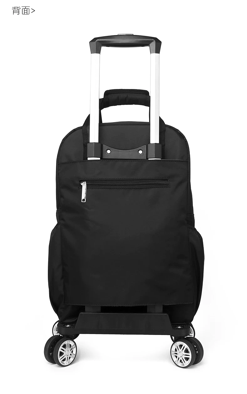 Universal Aircraft Wheel Stacked Trolley Bag Waterproof Fabric Portable Lightweight Travel Bag Trolley Short-Distance Travel Universal