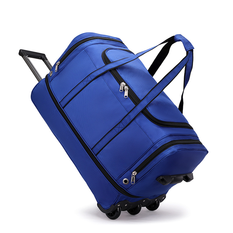 Oxford Trolley Bag with Multiple Layers and Shoe Compartment, Large Capacity Travel Bag, Expandable to Accommodate Quilts, Luggage Bag, Waterproof