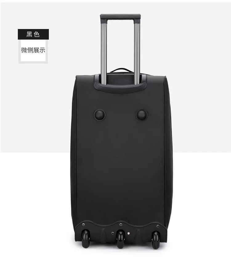 Oxford Trolley Bag with Multiple Layers and Shoe Compartment, Large Capacity Travel Bag, Expandable to Accommodate Quilts, Luggage Bag, Waterproof
