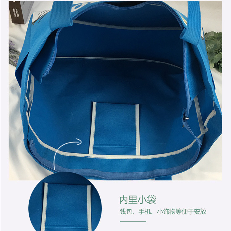 Travel Women's Extra-Large Capacity Fashionable Shoulder Tote Stackable Shopping Eco-Friendly Canvas Luggage Bag Storage