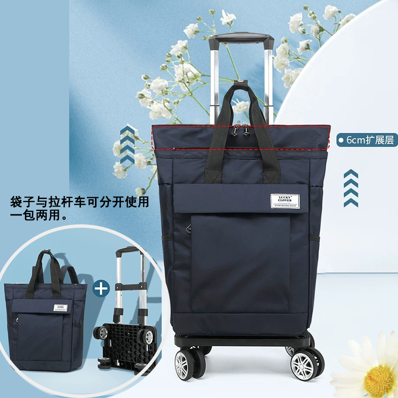 Trolley Backpack, Shopping Bag, Detachable Portable Lightweight Universal Wheel Stacking Trolley Bag, Boarding Case for Men and Women