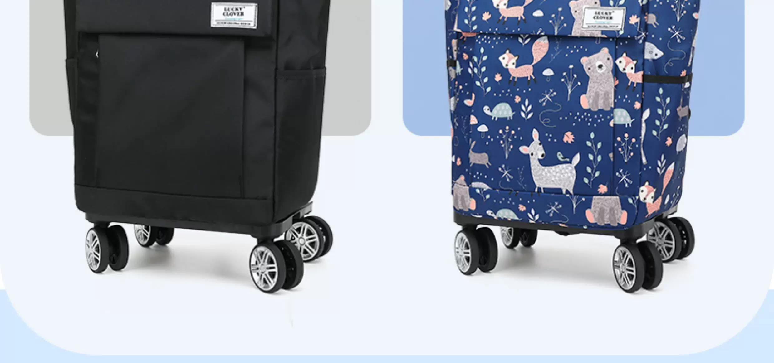 Trolley Backpack, Shopping Bag, Detachable Portable Lightweight Universal Wheel Stacking Trolley Bag, Boarding Case for Men and Women