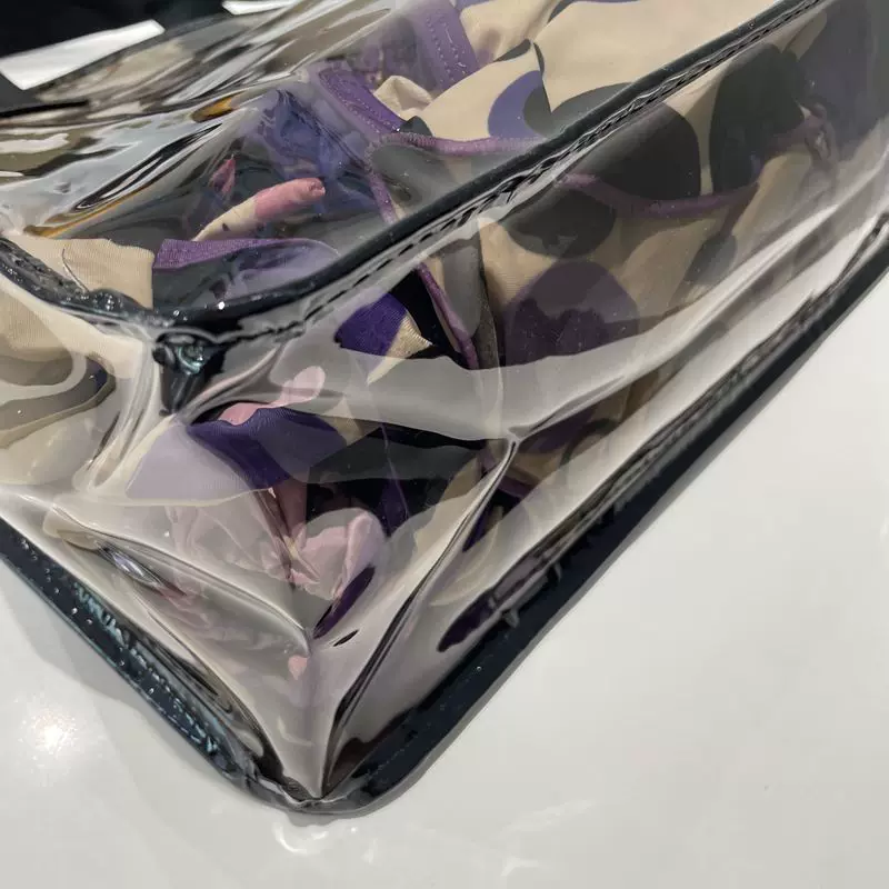Japanese and Korean Transparent Large Bag Simple Shoulder Waterproof Travel Portable Large Capacity Fitness Bath Commuter Bag Tote Bag