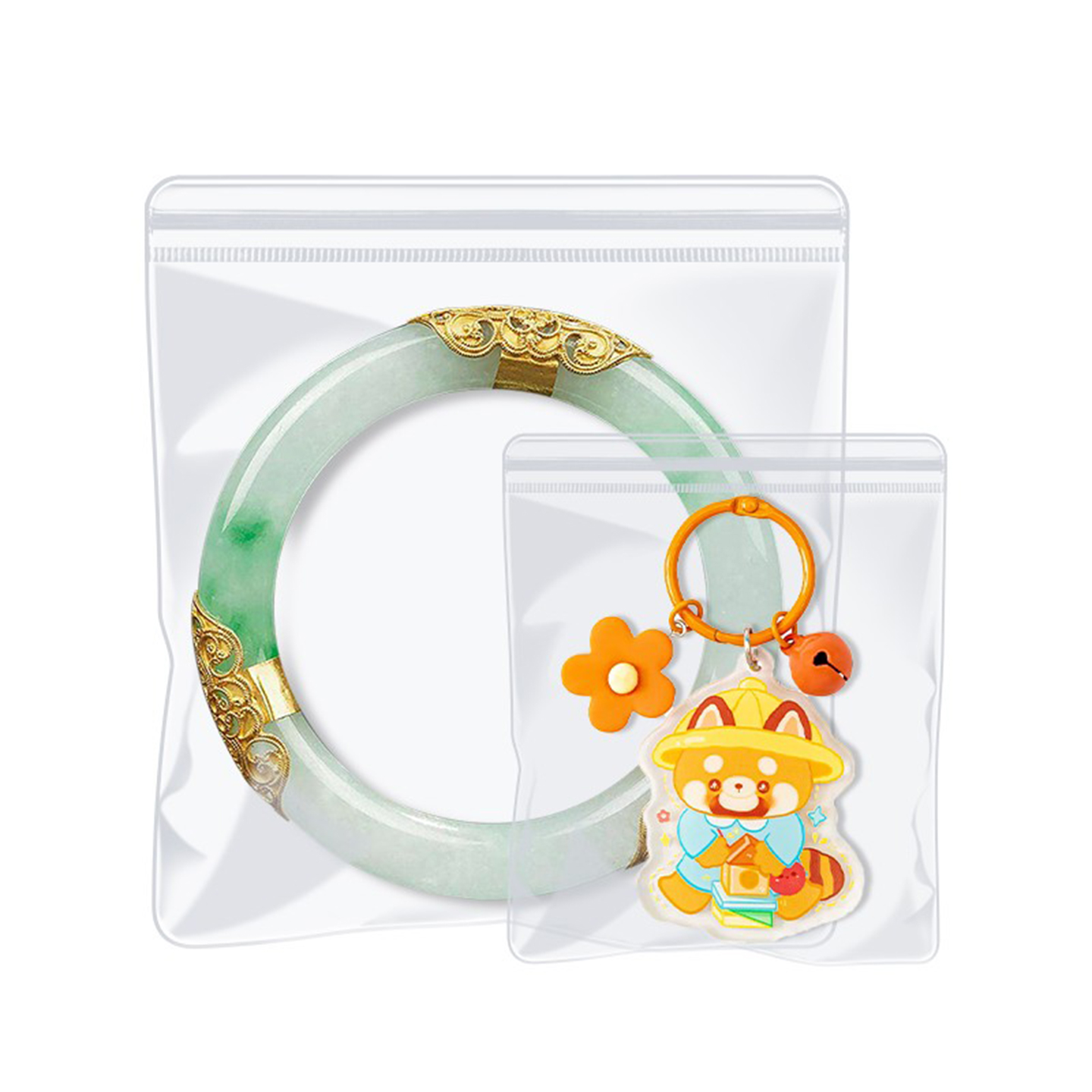Anti-Oxidation Jewelry Pvc Self-Sealing Thickened Jewelry Jade Ornaments High Transparency Sealed Container