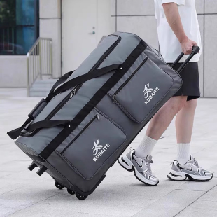Trolley Bag, Large-Capacity Outdoor Camping Luggage Bag, Portable Quilt Storage, Waterproof Travel Bag, Travel Suitcase