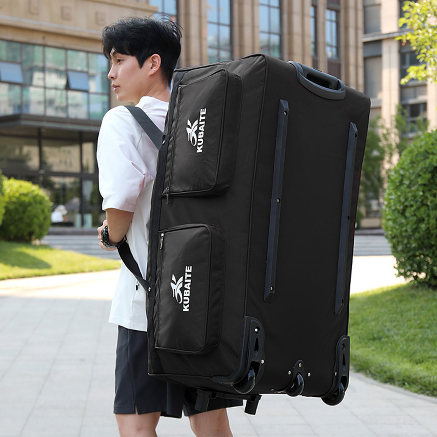 Trolley Bag, Large-Capacity Outdoor Camping Luggage Bag, Portable Quilt Storage, Waterproof Travel Bag, Travel Suitcase