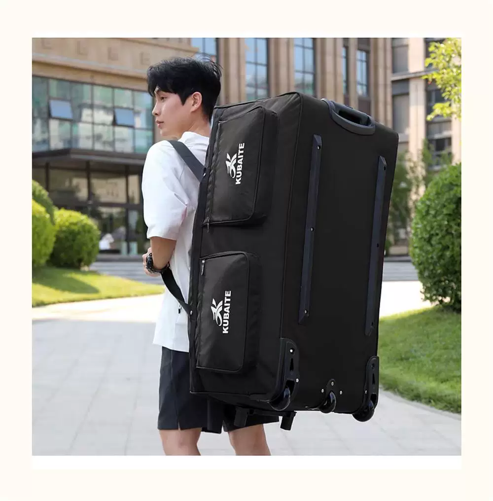 Trolley Bag, Large-Capacity Outdoor Camping Luggage Bag, Portable Quilt Storage, Waterproof Travel Bag, Travel Suitcase