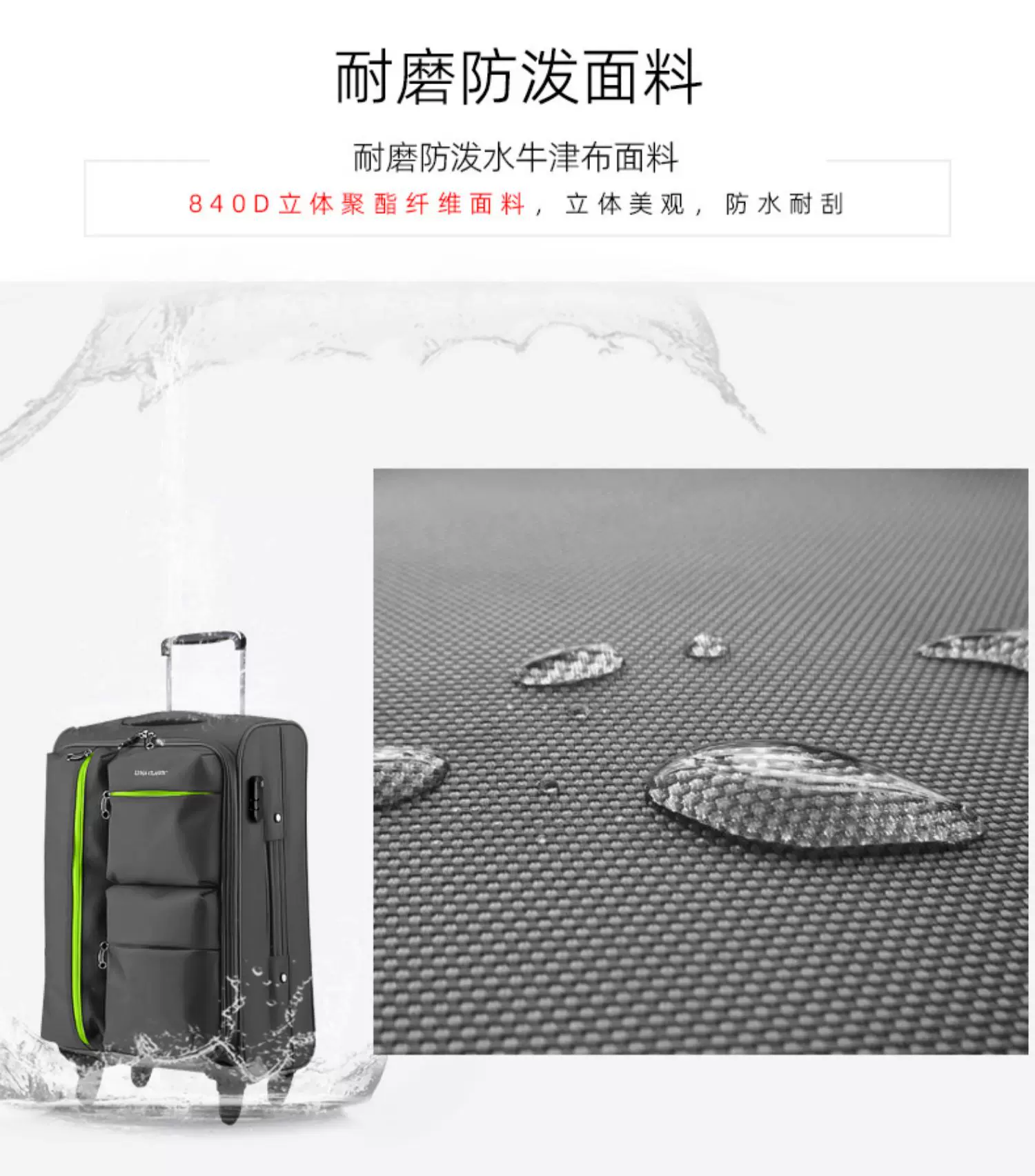 Luna Classic Oxford Cloth Suitcase Large Capacity Canvas Trolley Case 8inch Suitcase Women's and Men's Suitcase