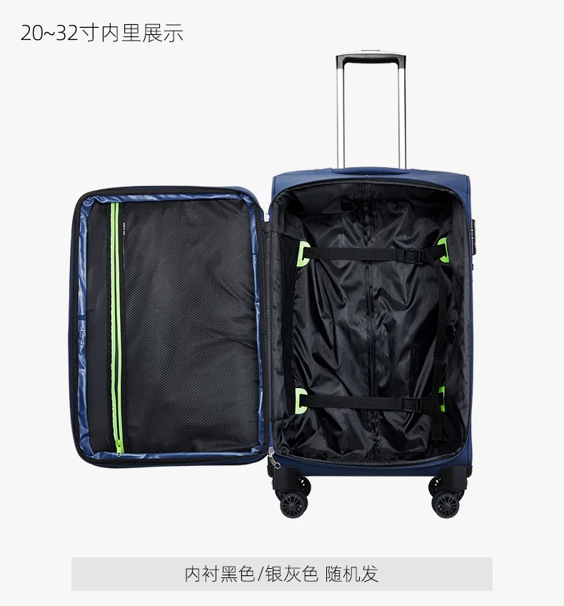 Luna Classic Oxford Cloth Suitcase Large Capacity Canvas Trolley Case 8inch Suitcase Women's and Men's Suitcase