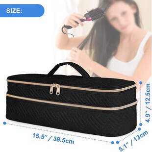 Amazon Double-Layer Travel All-In-One Bag Hair Dryer Storage Bag Large Capacity Curling Iron Handbag Portable