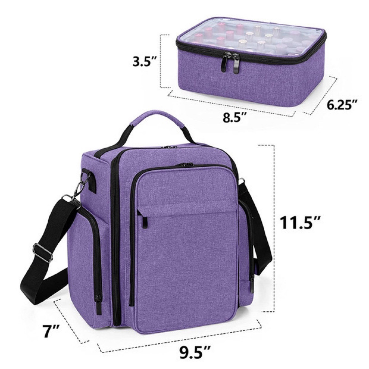 Double-Layer Manicure Tool Cosmetics Bag Large-Capacity Manicure Bag Nail Polish Storage Box Bag Portable Cosmetic Bag