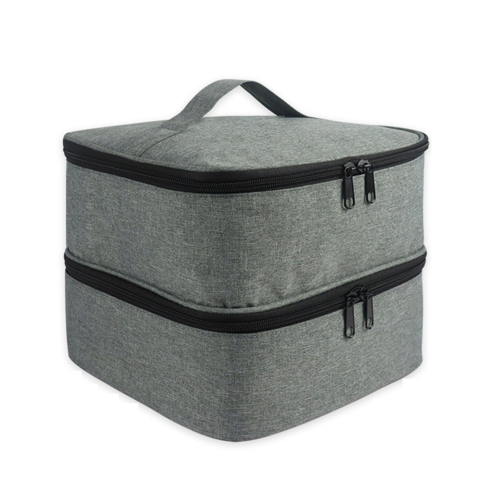 Cross-Border Portable Cosmetic Bag, Manicure Bag, Nail Polish Bag Can Hold 30 Bottles of Manicure Storage, Satchel Double Layer