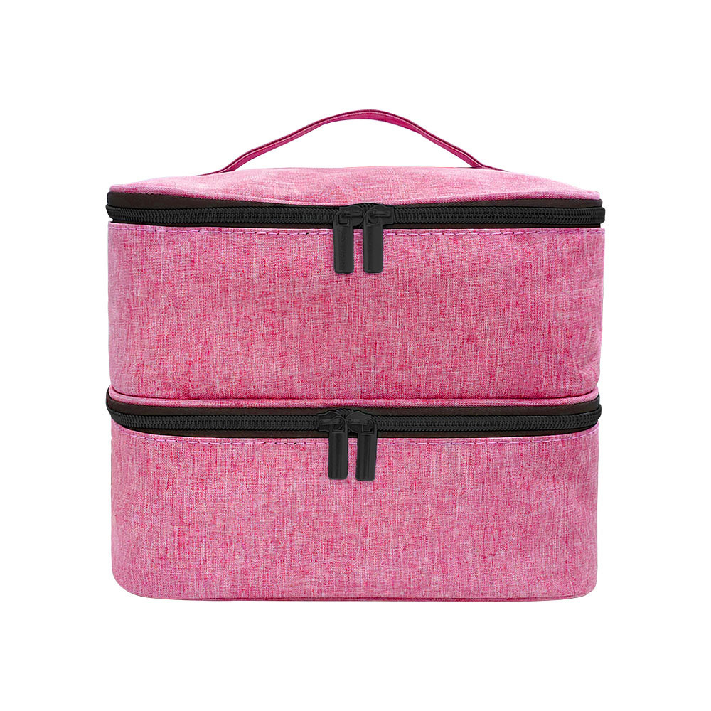 Cross-Border Portable Cosmetic Bag, Manicure Bag, Nail Polish Bag Can Hold 30 Bottles of Manicure Storage, Satchel Double Layer