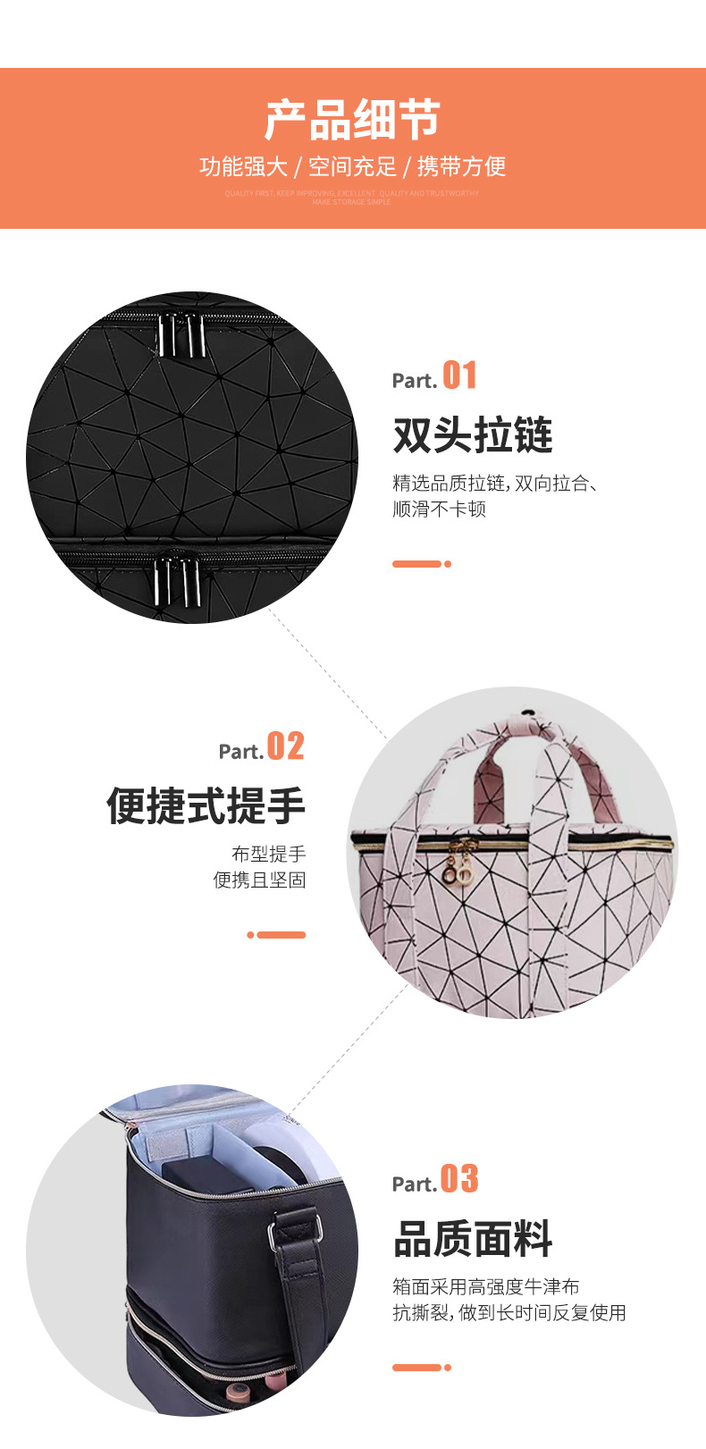 Nail Polish Storage Bag, Tool Storage Pouch, Detachable Double-Layer Makeup Bag, Essential Oil Bag, Pu Multi-Compartment