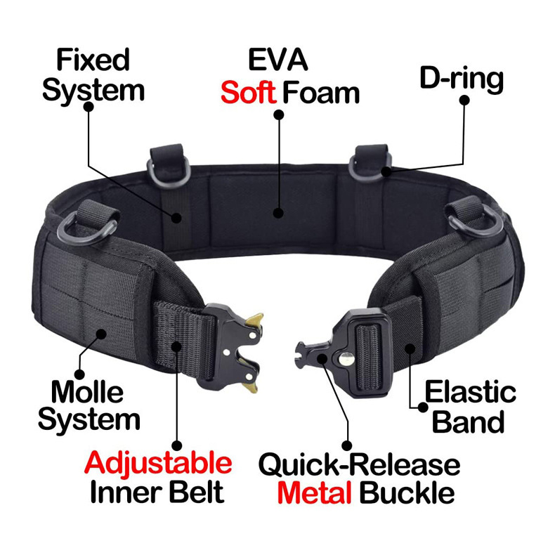Cross-Border Outdoor New Tactical Belt Camouflage Nylon Cobra Tactical Belt Training Belt Belt