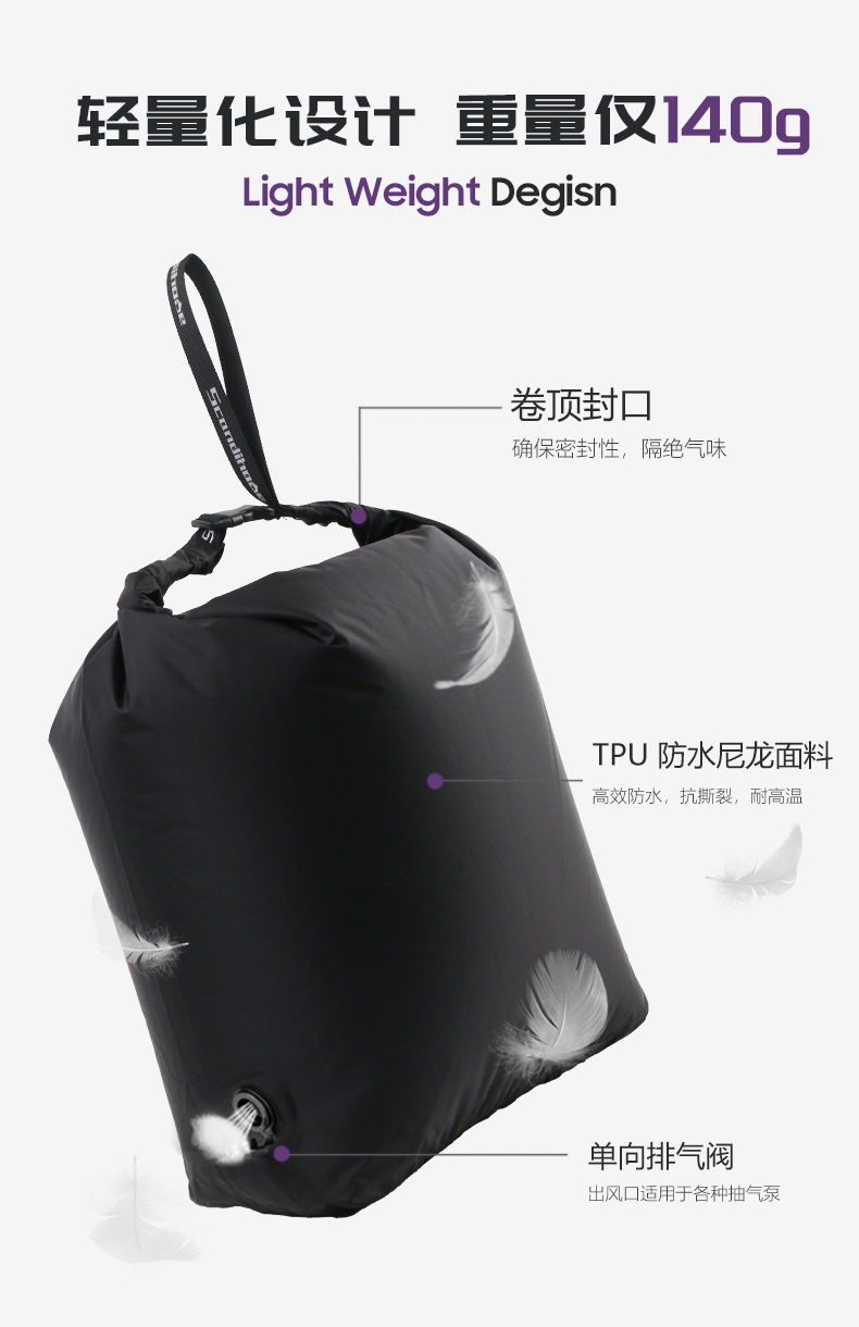 Waterproof Bag, Compression Bag, Rafting Bag, Portable Lightweight Travel Compression Clothing, Dry and Wet Separation, Debris Storage