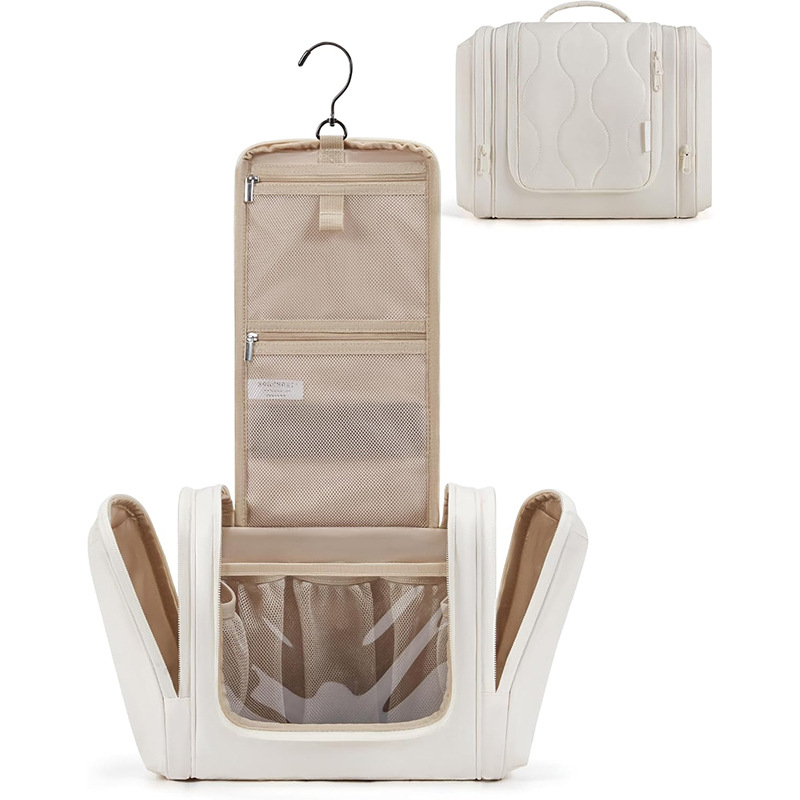 Amazon New Women's Travel Toiletry Bag Fluffy Hanging Toiletry Bag Waterproof Toiletries Storage Bag