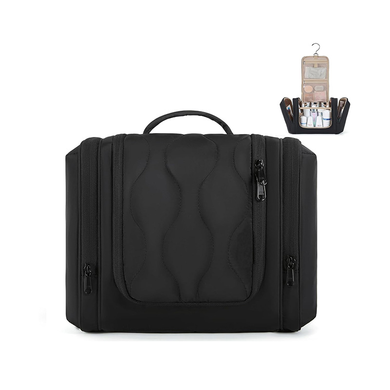 Amazon New Women's Travel Toiletry Bag Fluffy Hanging Toiletry Bag Waterproof Toiletries Storage Bag