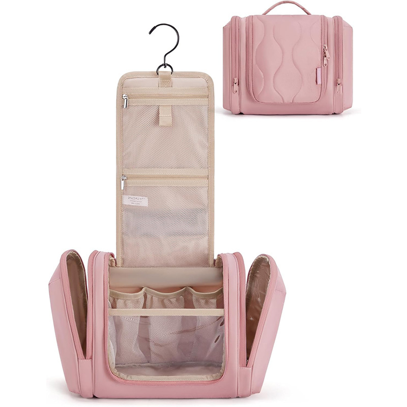 Amazon New Women's Travel Toiletry Bag Fluffy Hanging Toiletry Bag Waterproof Toiletries Storage Bag