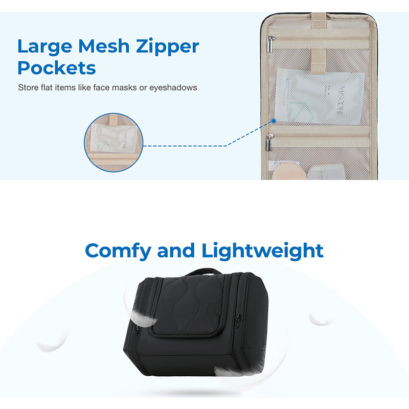 Amazon New Women's Travel Toiletry Bag Fluffy Hanging Toiletry Bag Waterproof Toiletries Storage Bag